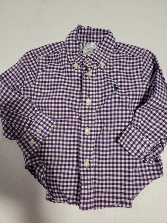 Ralph Lauren Other - Ralph Lauren Purple Gingham Button-Down Shirt for Kids